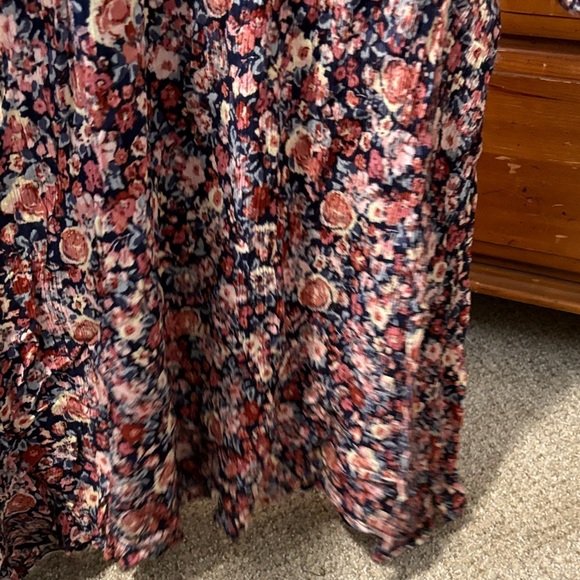 Maurices Floral Long Sleeve Dress - Pink and Blue - Picture 4 of 6
